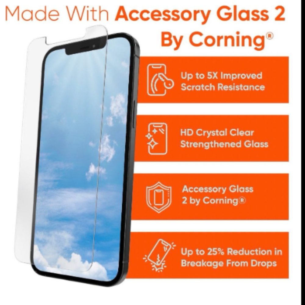 Onn. Clear Glass Screen Protector iphone12…